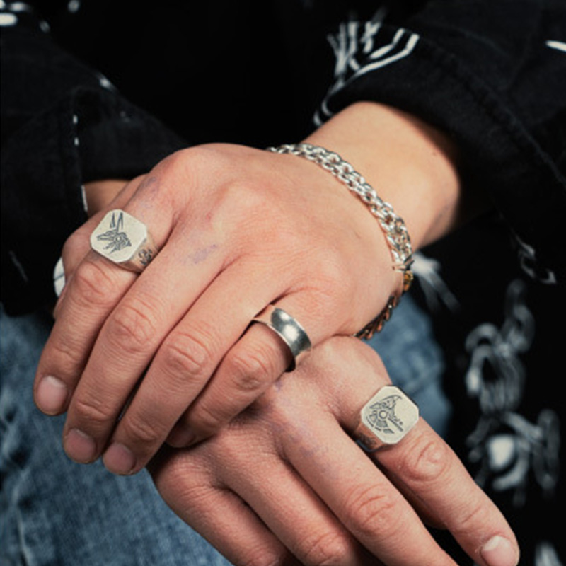 Retro Egypt Anubis Horus Ring  - огляд і ціна Men'S Accessories Jewelry Egypt