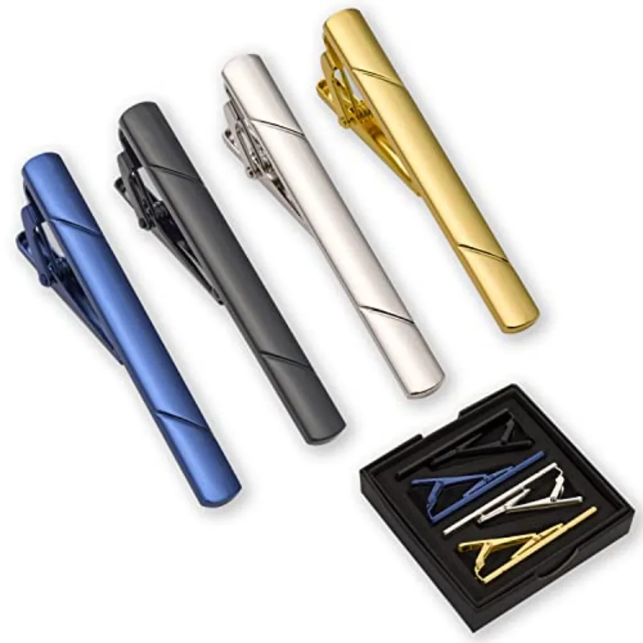 4Pcs Tie Clips For Men Tie Bar - огляд і ціна Men Accessories Gift Box