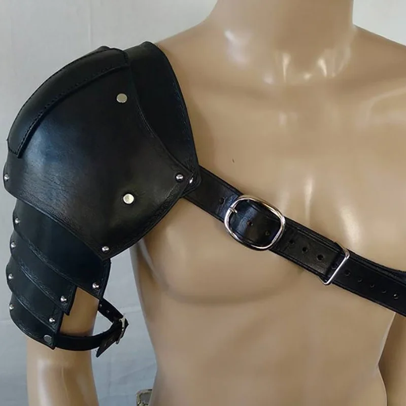 Medieval Leather Shoulder Armo - огляд і ціна Men'S Viking Accessories