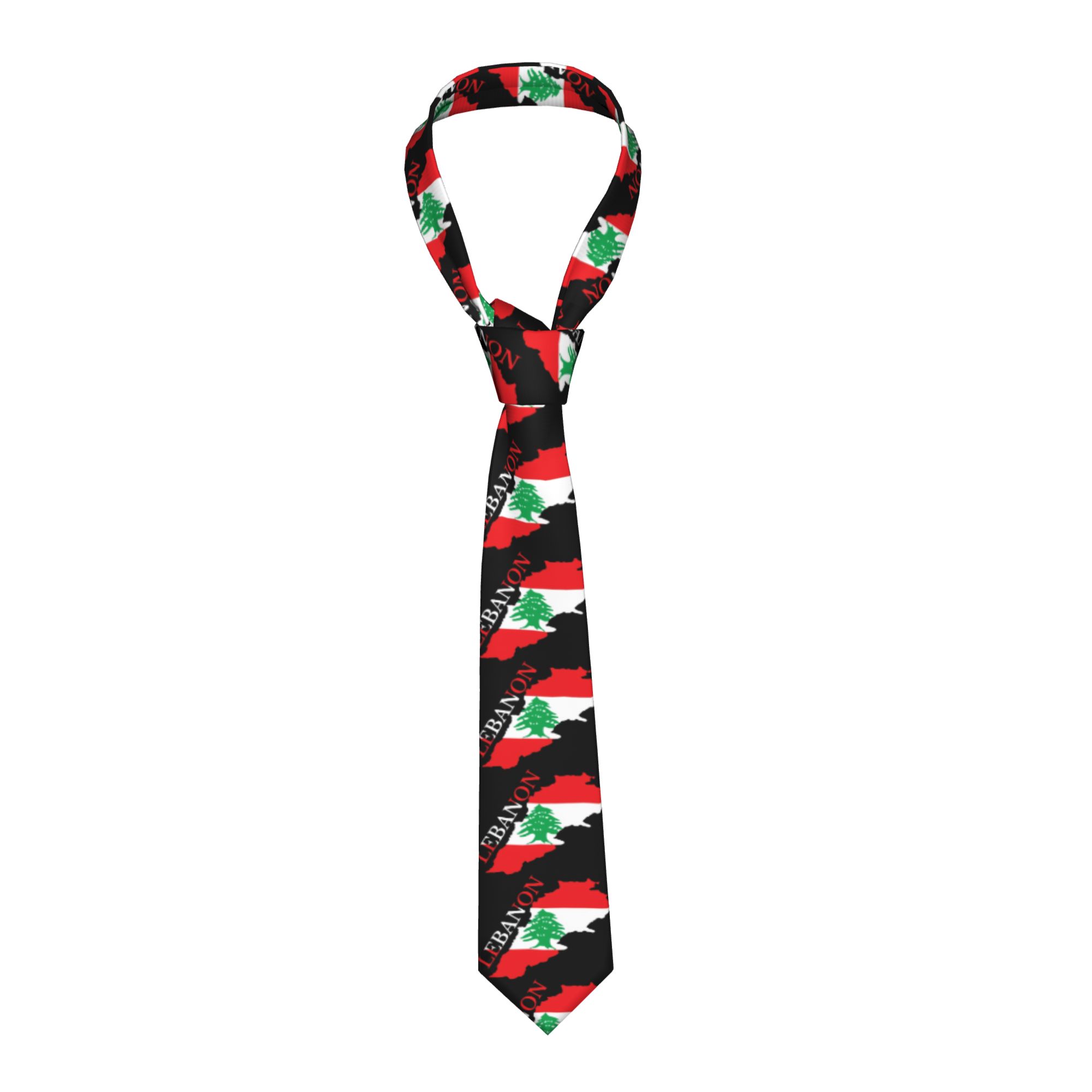 Lebanon Flag Map  Tie  Cosplay - огляд і ціна Men Accessories Lebanon