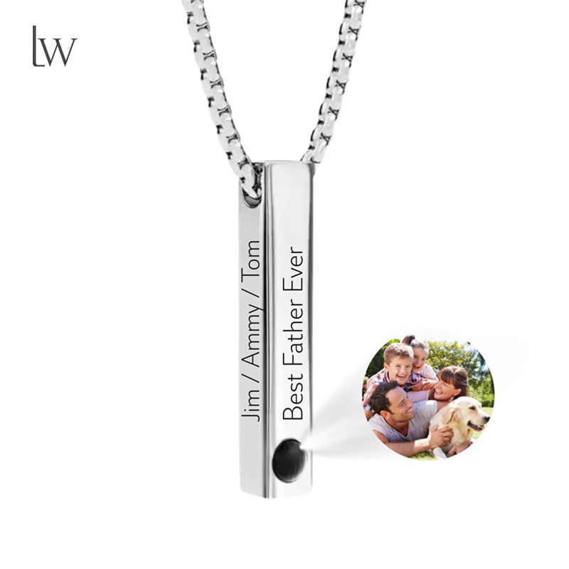 Custom Picture Name Necklace P - огляд і ціна Men Accessories Gift Box