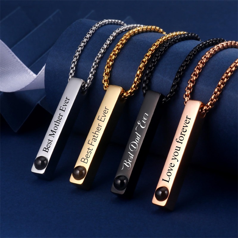 Custom Picture Name Necklace P - огляд і ціна Men Accessories Gift Box