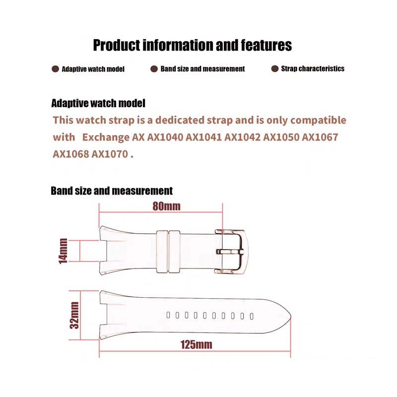 Men rubber watch band accessor - огляд і ціна Men'S Accessories Armani