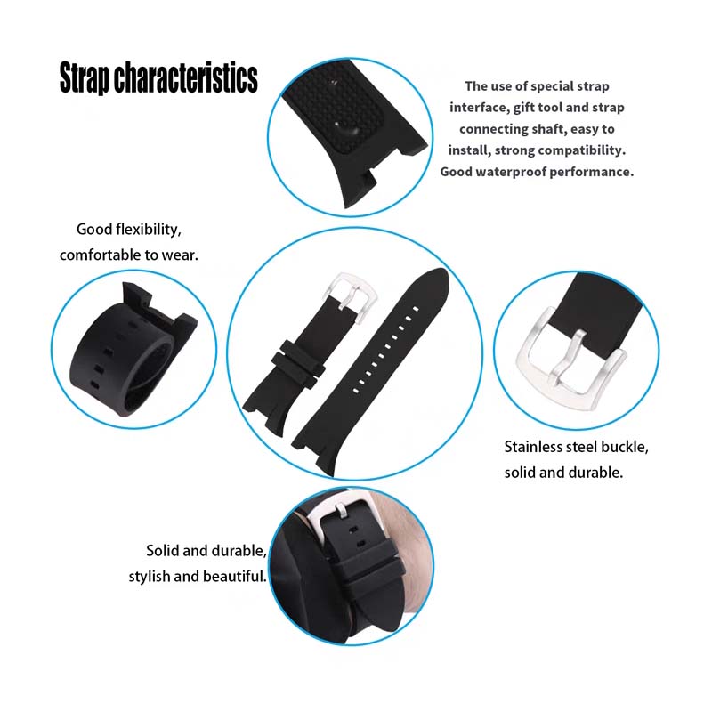 Men rubber watch band accessor - огляд і ціна Men'S Accessories Armani